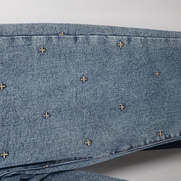 APNY Cross Embroidered‎ Girlfriend Jeans SZ 6 - NWT - Picture 6 of 12